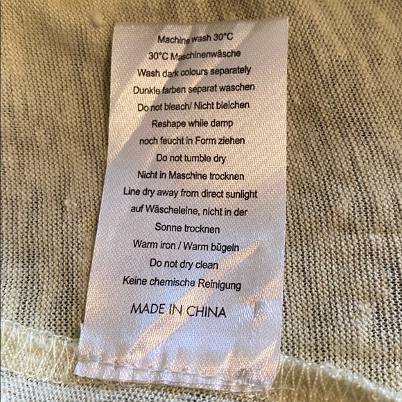 WRAP London 100% Linen jersey knit long sleeve T shirt in Butter Yellow Size 12 - Picture 13 of 13